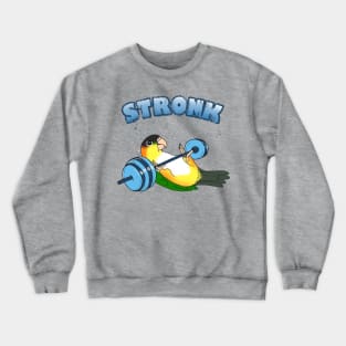 Stronk Black headed caique Fitness Parrot Workout Crewneck Sweatshirt